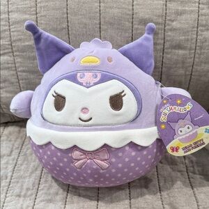 NWT 6” Kuromi Easter Squishmallow lavender and yellow